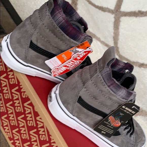 • VANS SK8-Hi Mte Pewter/Plaid/True White WMNS - Picture 11 of 16